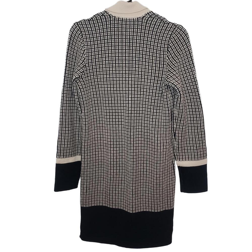 Ann Taylor Women's Sz 2XS Plaid Color Block Knit Buttoned Cardigan(1800) - Picture 2 of 8